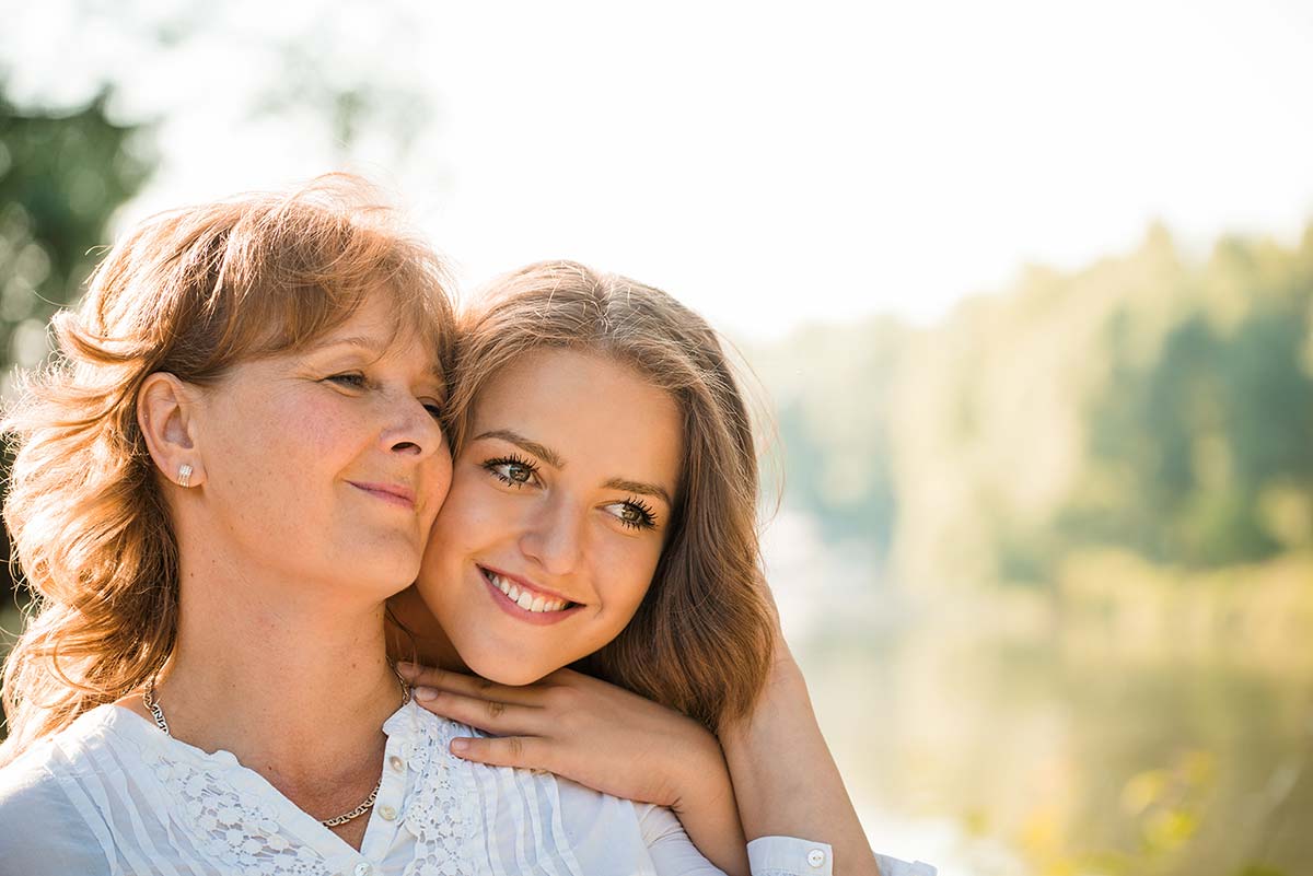 mother and daughter happy with future outlook