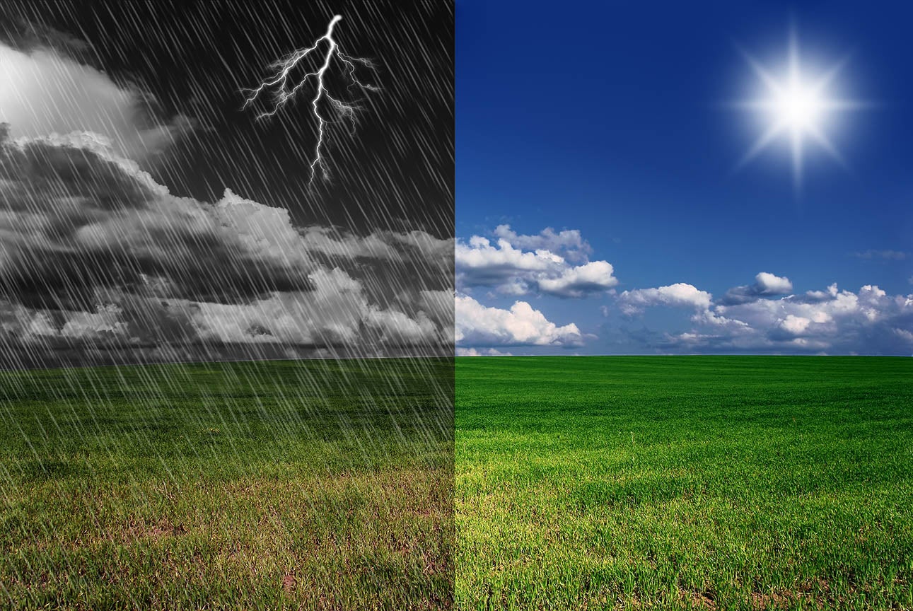 Rain and sun