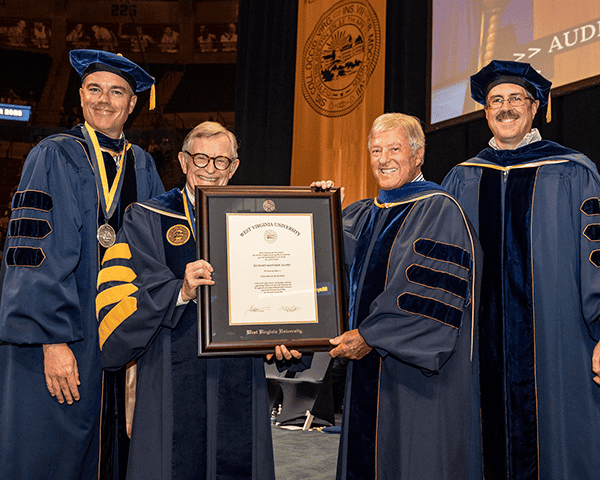 Richard Adams with an Honorary Doctorate Degree